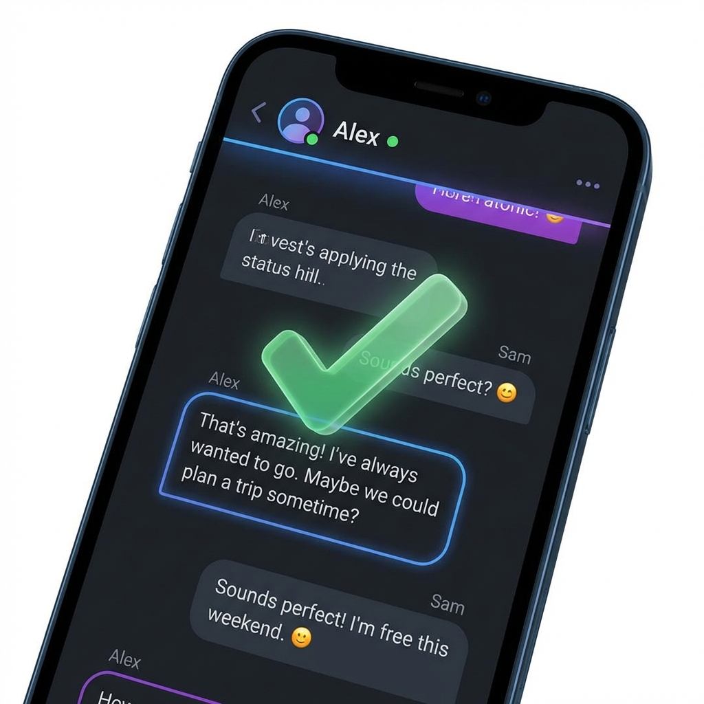 Example of engaging personalized dating app message that gets responses