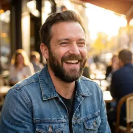 Candid laughing shot example