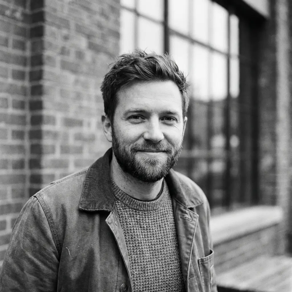 Black and white portrait