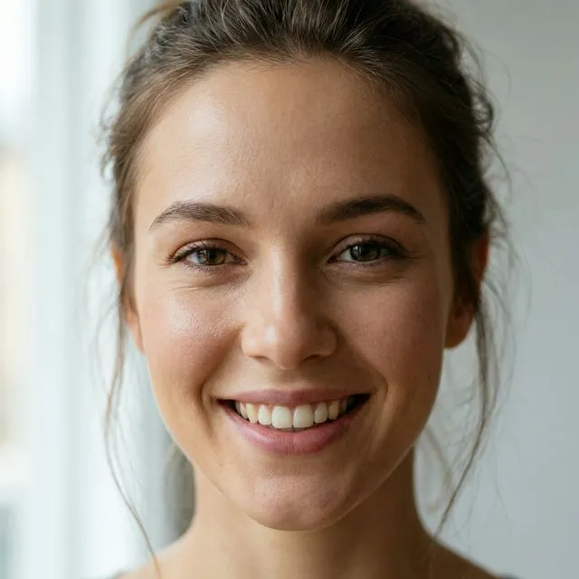 Clear headshot with natural smile