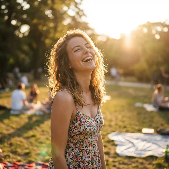 Woman in park
